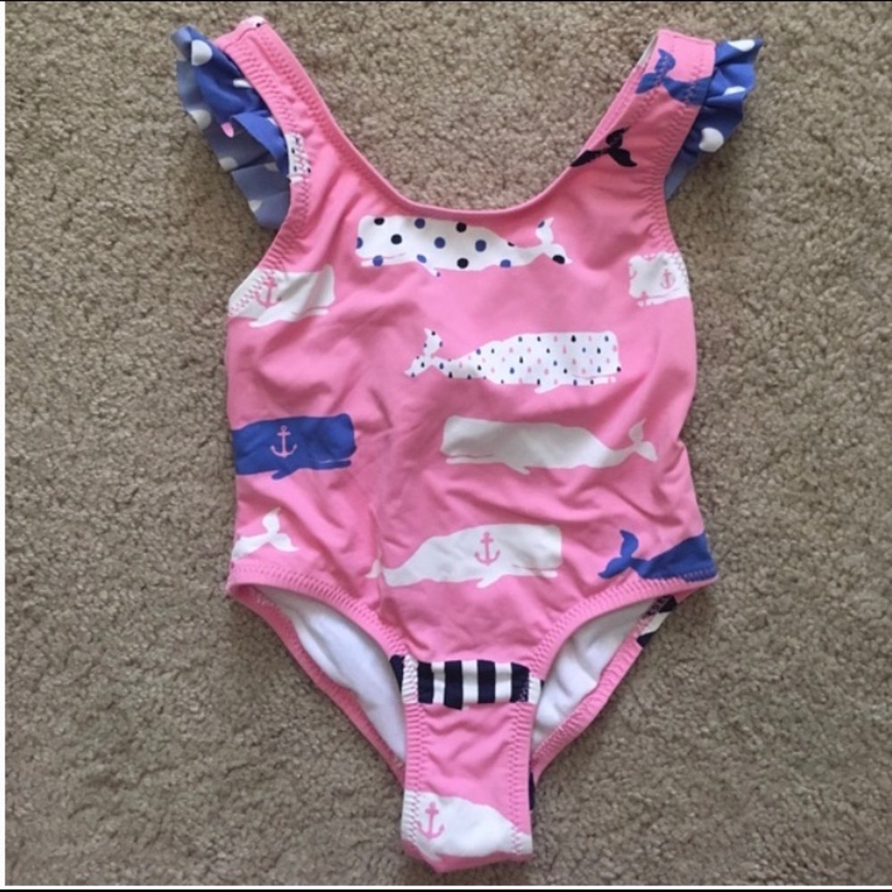 Hatley Pink & Blue Whale Swimsuit